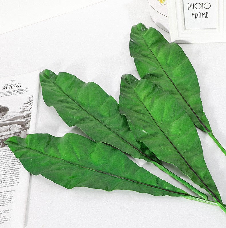 Feuille de bananier artificielle Apista en vrac, feuillage vert, 25 pouces, vente en gros 