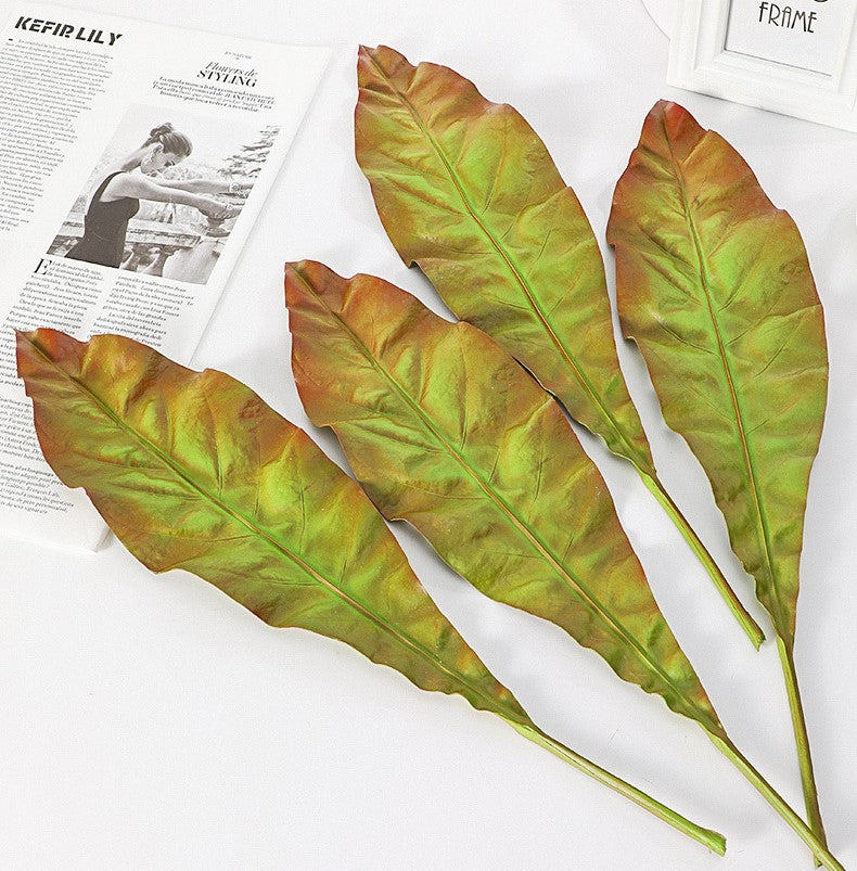 Feuille de bananier artificielle Apista en vrac, feuillage vert, 25 pouces, vente en gros 