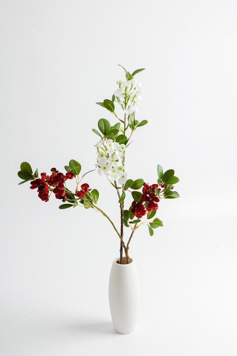 Branche de verdure artificielle avec fleurs AM Basics 