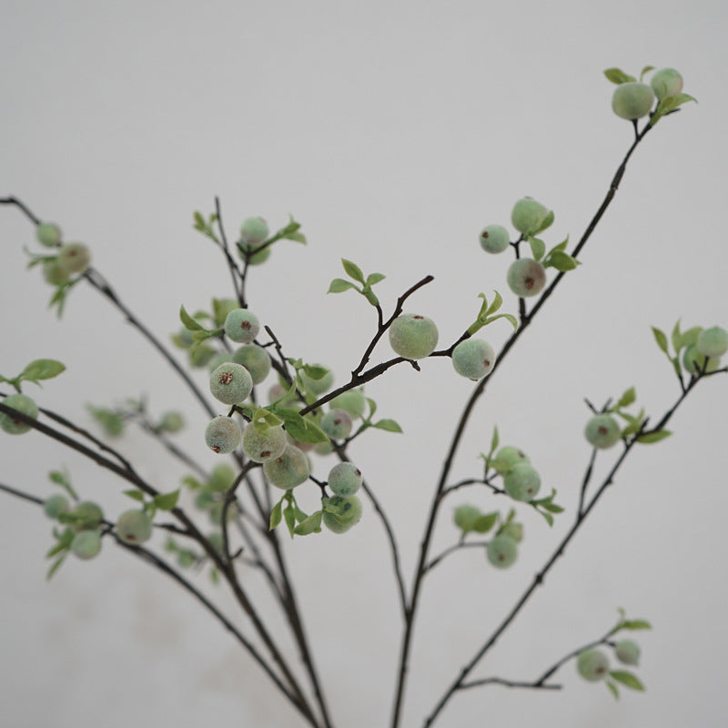Tallo de árbol de frutas de simulación de rama de mini manzana artificial