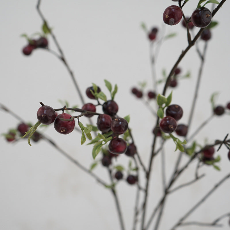 Tallo de árbol de frutas de simulación de rama de mini manzana artificial