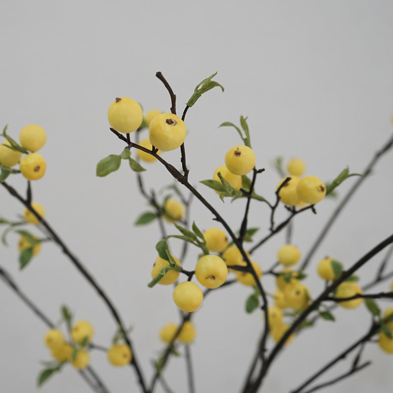 Tallo de árbol de frutas de simulación de rama de mini manzana artificial