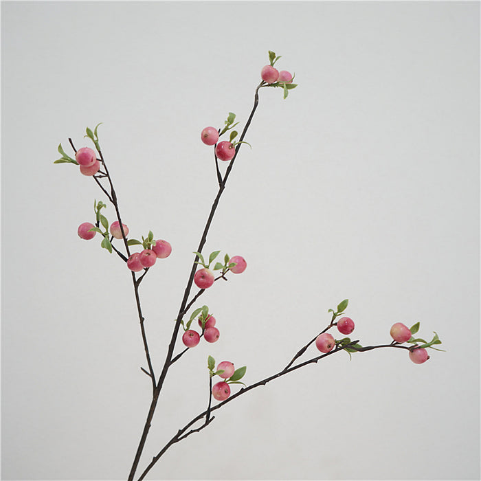 Tallo de árbol de frutas de simulación de rama de mini manzana artificial