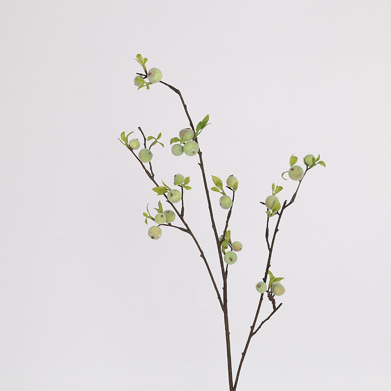 Tallo de árbol de frutas de simulación de rama de mini manzana artificial