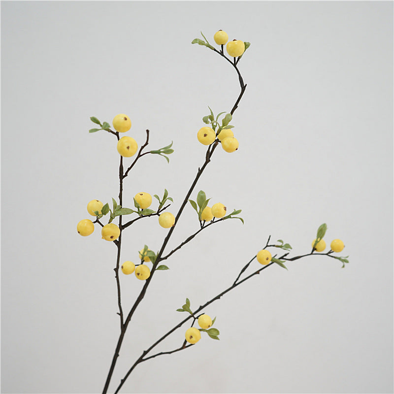 Tallo de árbol de frutas de simulación de rama de mini manzana artificial