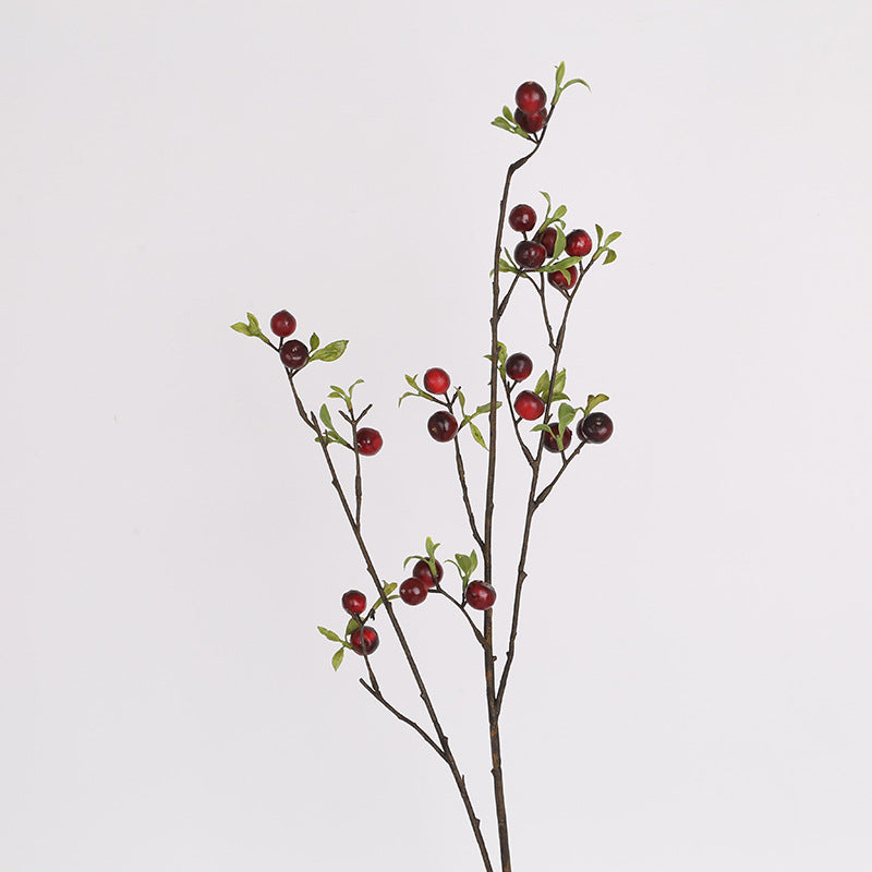 Tallo de árbol de frutas de simulación de rama de mini manzana artificial