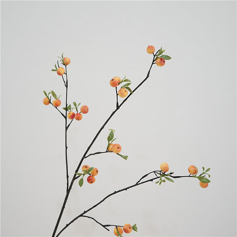 Tallo de árbol de frutas de simulación de rama de mini manzana artificial