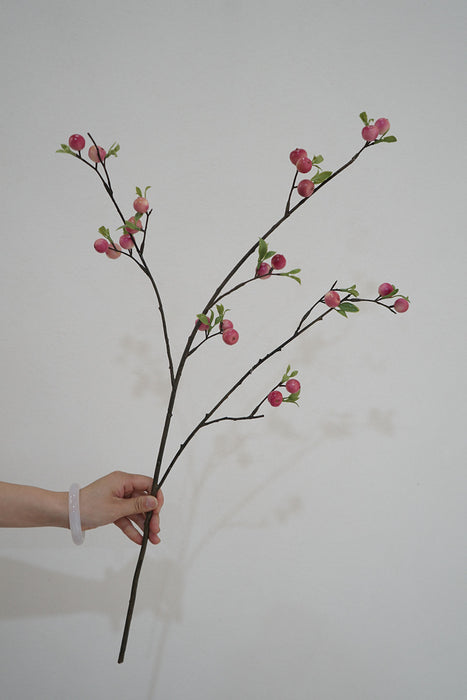 Tallo de árbol de frutas de simulación de rama de mini manzana artificial