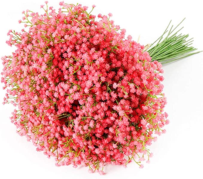 Lot de 15 tiges de gypsophile en vrac de 20 pouces pour bouquet de mariage, centres de table, boutonnières, corsage et compositions florales, vente en gros 