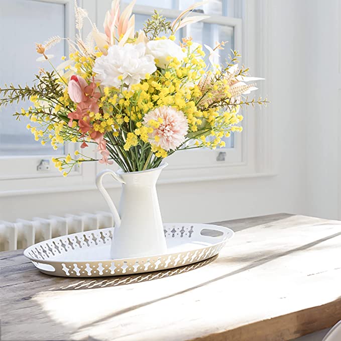 Lot de 15 tiges de gypsophile en vrac de 20 pouces pour bouquet de mariage, centres de table, boutonnières, corsage et compositions florales, vente en gros 