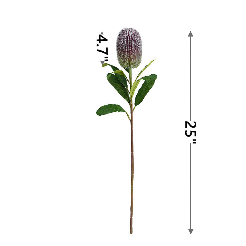 Tige de fleur artificielle Banksia Protea en vrac 25 pouces en gros