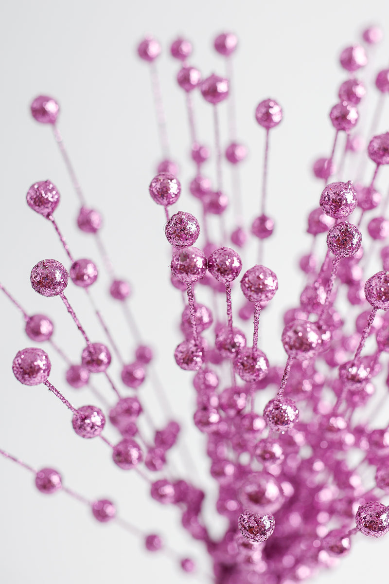 Bulk Update 50 Stems Christmas Glitter Berry Bush Ornaments for Christmas Tree Wreath Crafts Wholesale