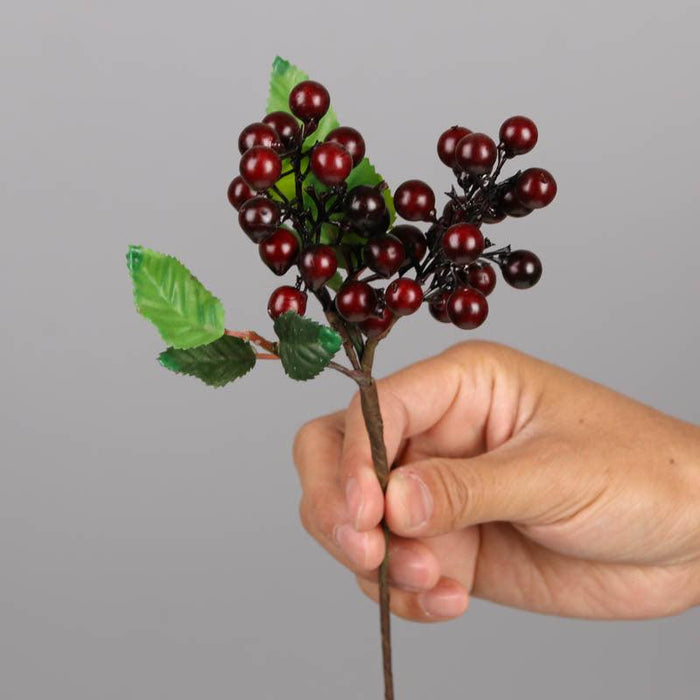 5pcs Artificial Mini Christmas Picks Assorted Red Berry Picks