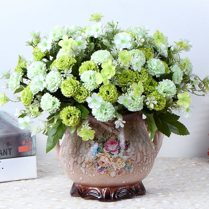 12" Artificial Bouquet Flowers with Vase - 10 Colors