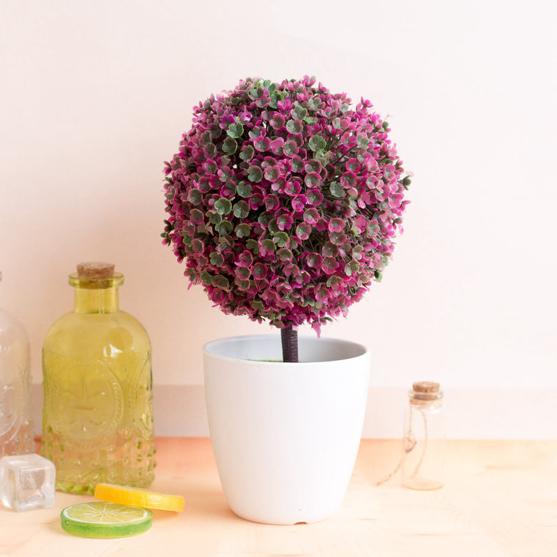 Bulk Artificial Boxwood Topiary Ball Tree UV Resistant Artificial Potted Shrubs Wholesale