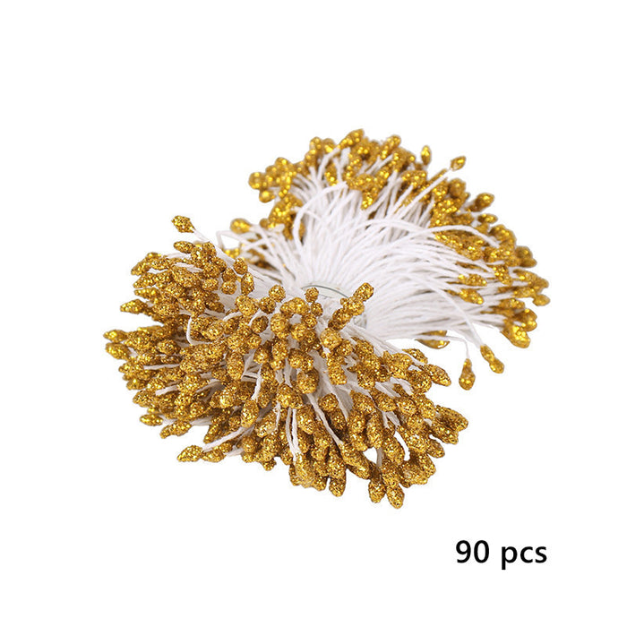 Bulk Golden Christmas Floral Picks for DIY Crafts Pearl Hair Pins Bridal Hair Accessories Wholesale