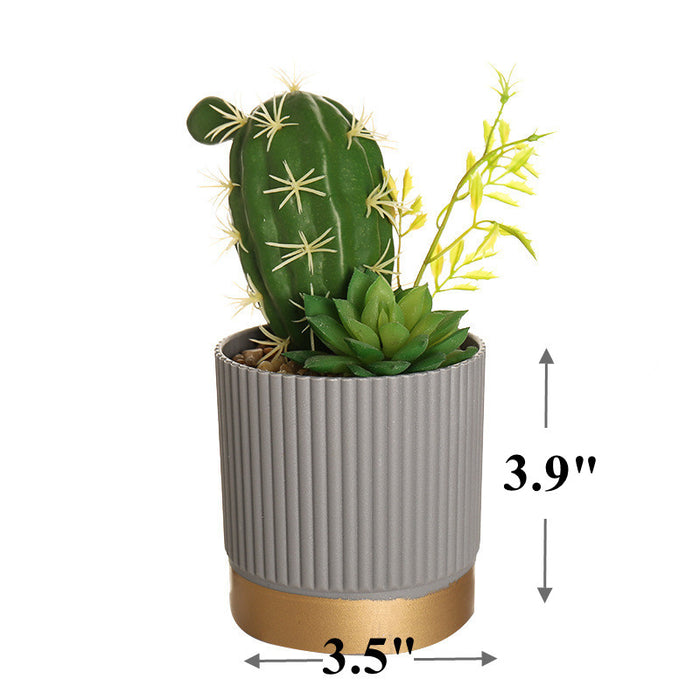 Venta al por mayor de plantas en macetas artificiales de bonsái de cactus a granel
