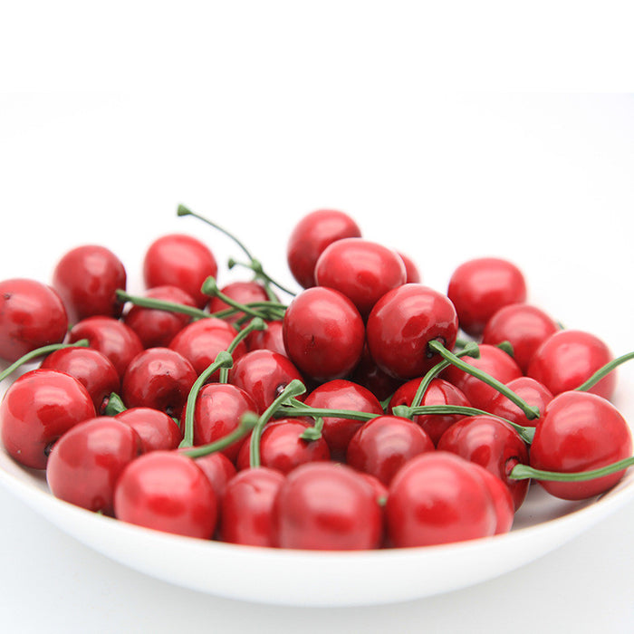 Bulk Artificial Cherries Lifelike Cherry Fruit Decoration Wholesale
