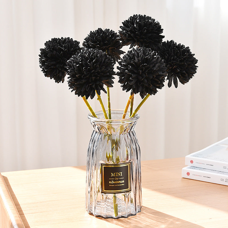 Bulk November Birth Flower 12Pcs Ball Chrysanthemum Bouquet Faux Kiku Flowers Wholesale