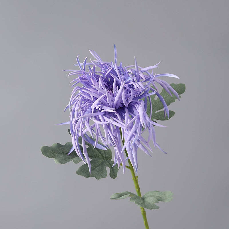 Tiges de chrysanthème artificielles en vrac de 27 pouces, feuillage d'allum triple corail, centre de table d'automne en gros 