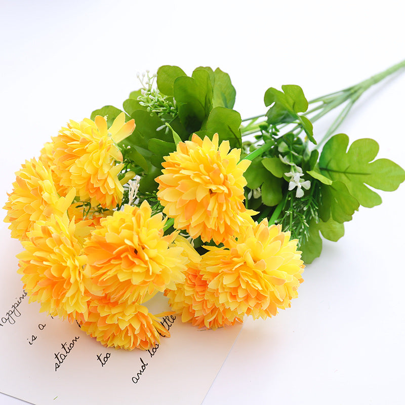 Fleur de naissance de novembre, chrysanthème artificiel pour décoration de maison et de mariage 