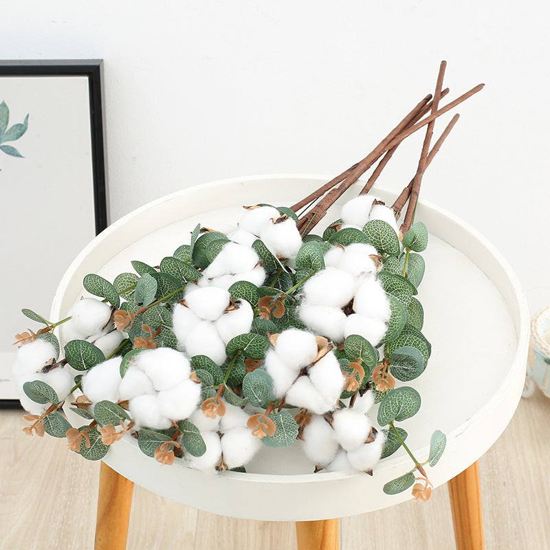 Tige mixte d'eucalyptus en coton artificiel de 23 pouces en gros 