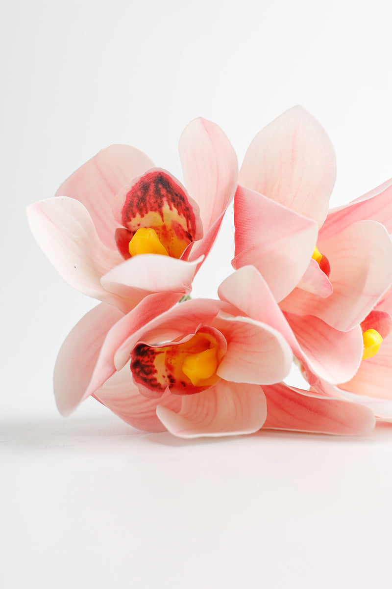 AM Basics 10" Primavera Cymbidium Orquídeas Tallo Real Touch Flor