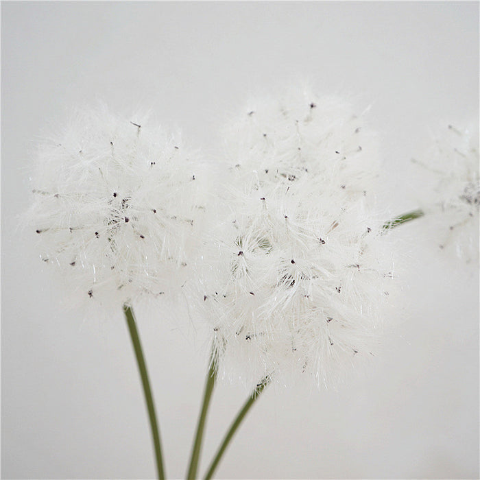 Venta al por mayor de flores artificiales de tallo de diente de león blanco de 29 "a granel