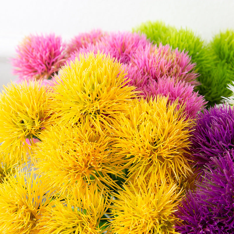 Bulk 10 Pcs 11" Artificial Kiku Floral Dandelion Ball Flowers Stems Wholesale