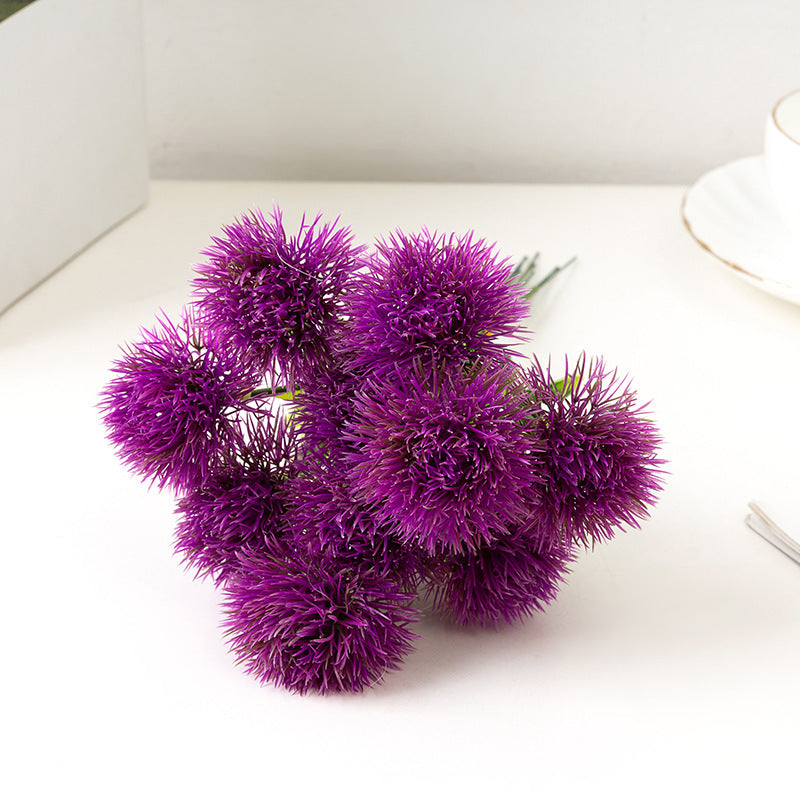 Bulk 10 Pcs 11" Artificial Kiku Floral Dandelion Ball Flowers Stems Wholesale