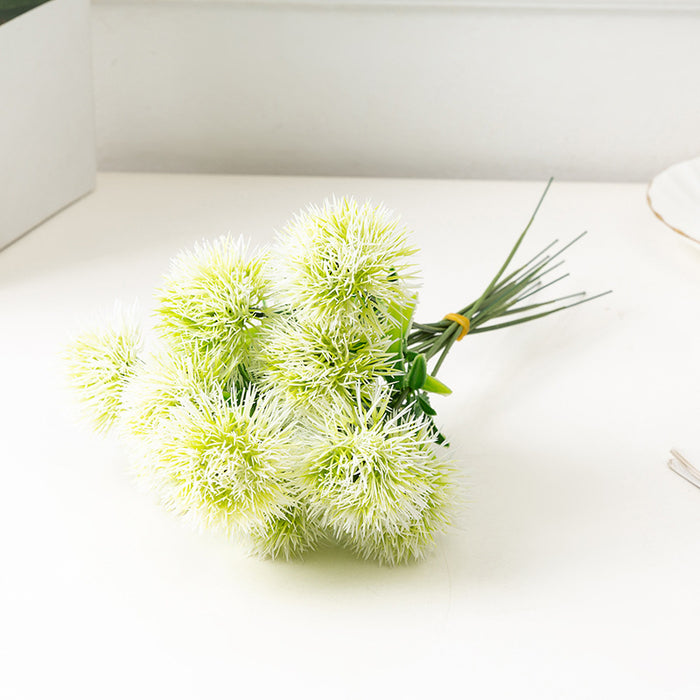 Bulk 10 Pcs 11" Artificial Kiku Floral Dandelion Ball Flowers Stems Wholesale