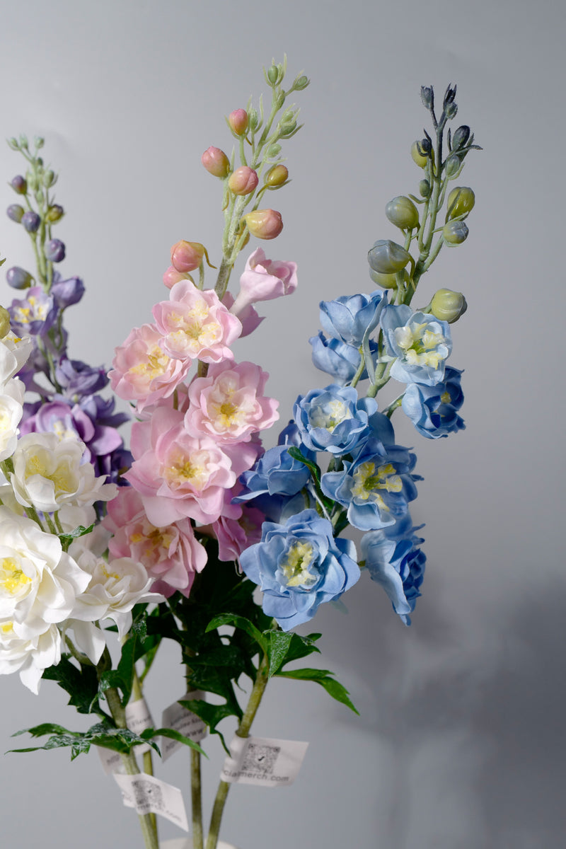 Fleurs de Delphinium artificielles à longue tige de 28 po en gros AM Basics