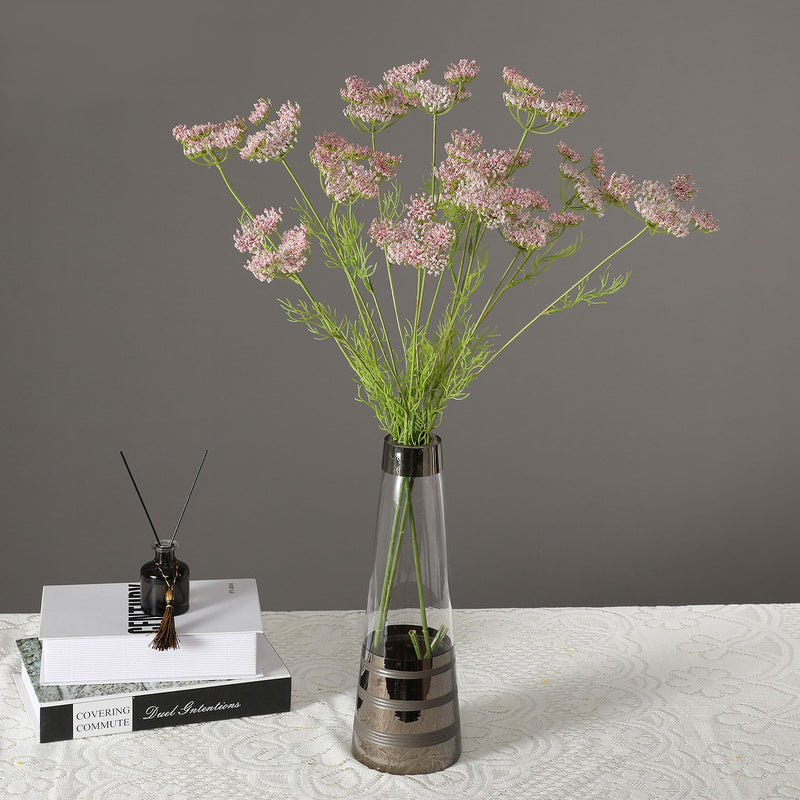 Bulk 32" Wild Carrot Flowers Faux Queen Anne's Lace Spray Stems Floral Artificial Wholesale