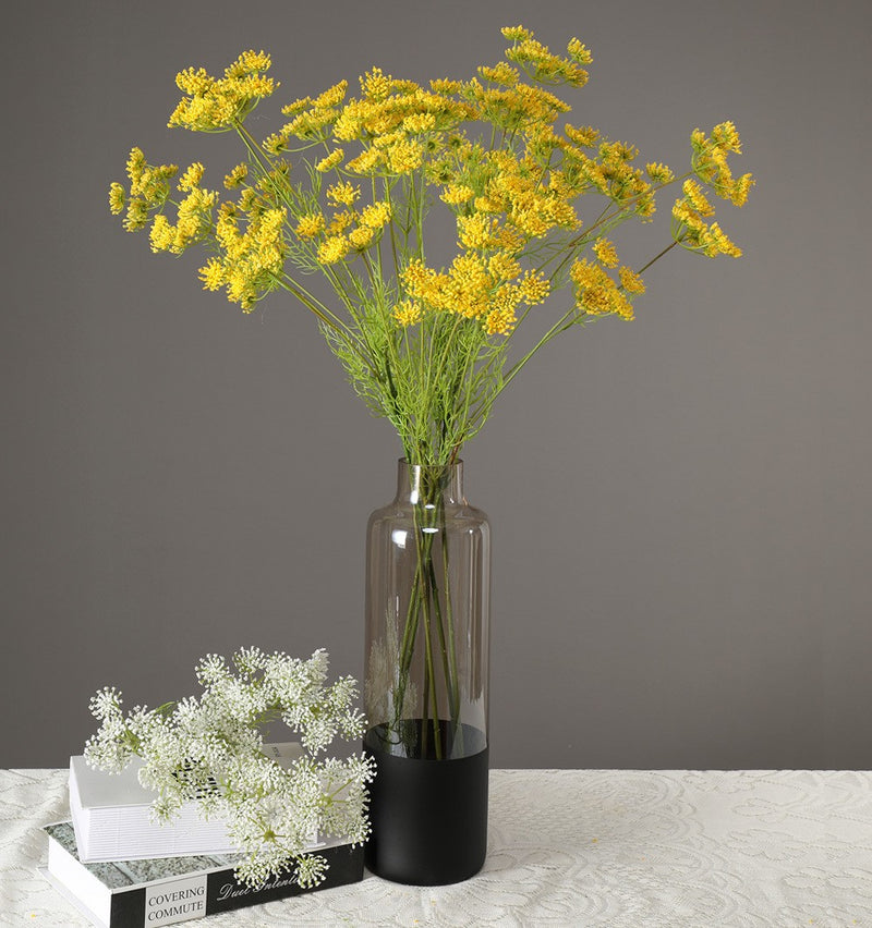 Bulk 32" Wild Carrot Flowers Faux Queen Anne's Lace Spray Stems Floral Artificial Wholesale