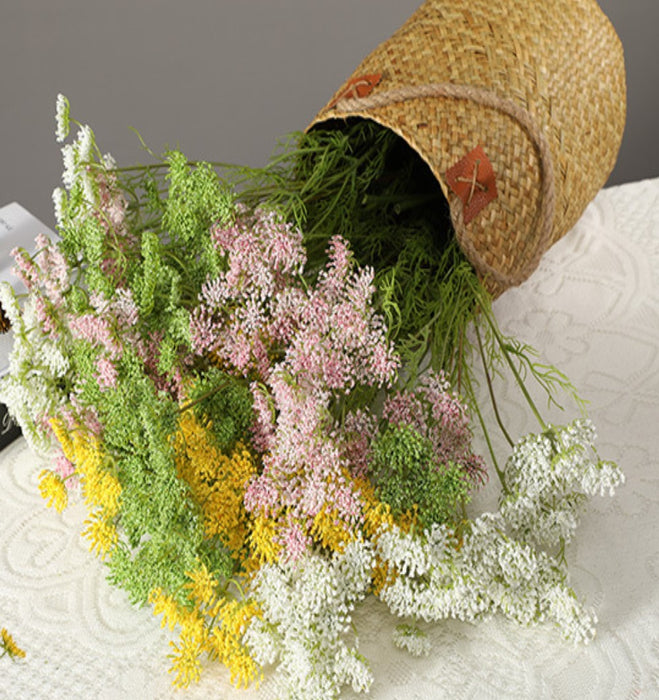 Bulk 32" Wild Carrot Flowers Faux Queen Anne's Lace Spray Stems Floral Artificial Wholesale