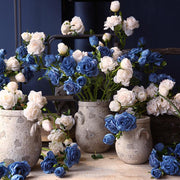 1 Branch Artificial Dried Rose Flowers Bouquets - Artificialmerch