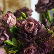 1 Branch Artificial Dried Rose Flowers Bouquets - Artificialmerch