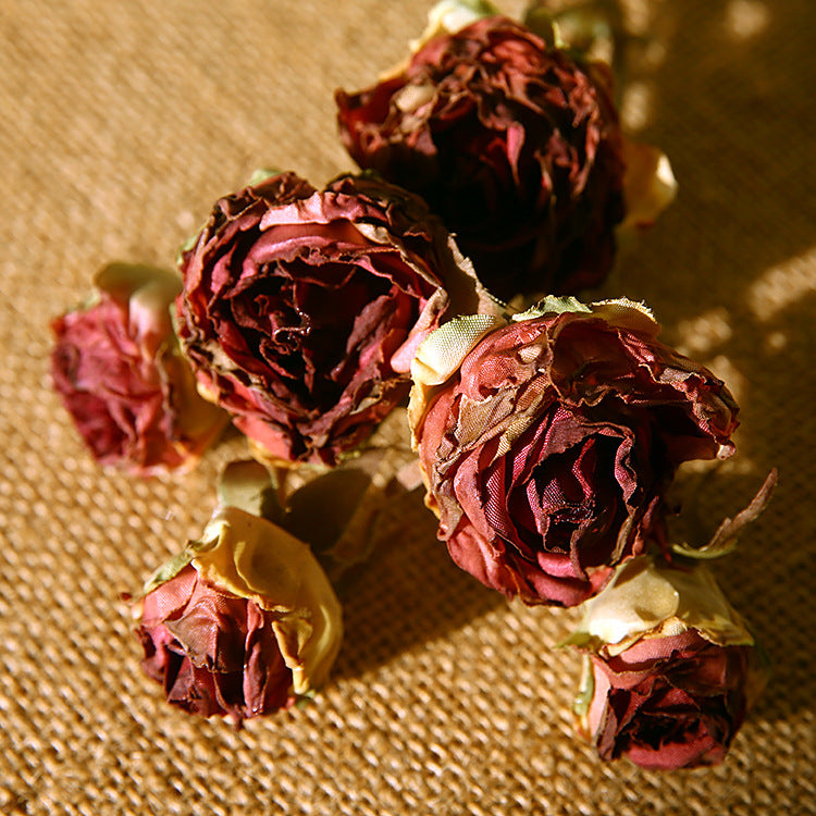 Tiges de roses brûlées en vrac de 20 pouces Fleurs en soie Arrangement artificiel d'automne Décoration en gros 