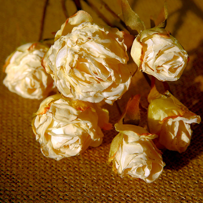 Bulk 20" Burnt Rose Stems Silk Flowers Artificial Fall Arrangement Decoration Wholesale