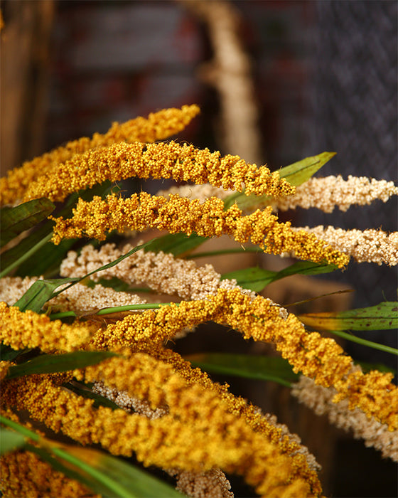 Venta al por mayor de flores artificiales de tallo largo de tallo de trigo de orejas de maíz de 39 "a granel 
