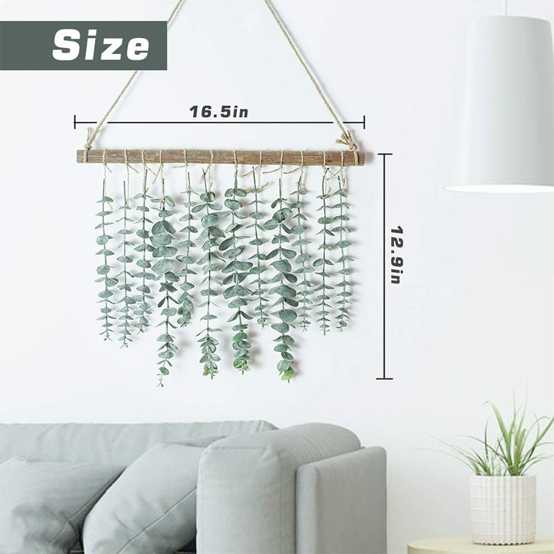 Bulk Eucalyptus Wall Hanging Artificial Eucalyptus Plant Fake Greenery Vine Boho Wall Decor for Apartment Bathroom Bedroom Kitchen Farmhouse Home Living Room Office Decorations Wholesale
