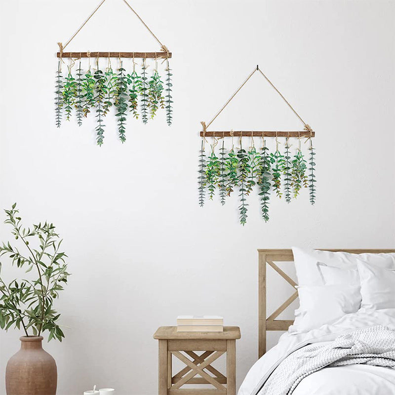 Bulk Eucalyptus Wall Hanging Artificial Eucalyptus Plant Fake Greenery Vine Boho Wall Decor for Apartment Bathroom Bedroom Kitchen Farmhouse Home Living Room Office Decorations Wholesale