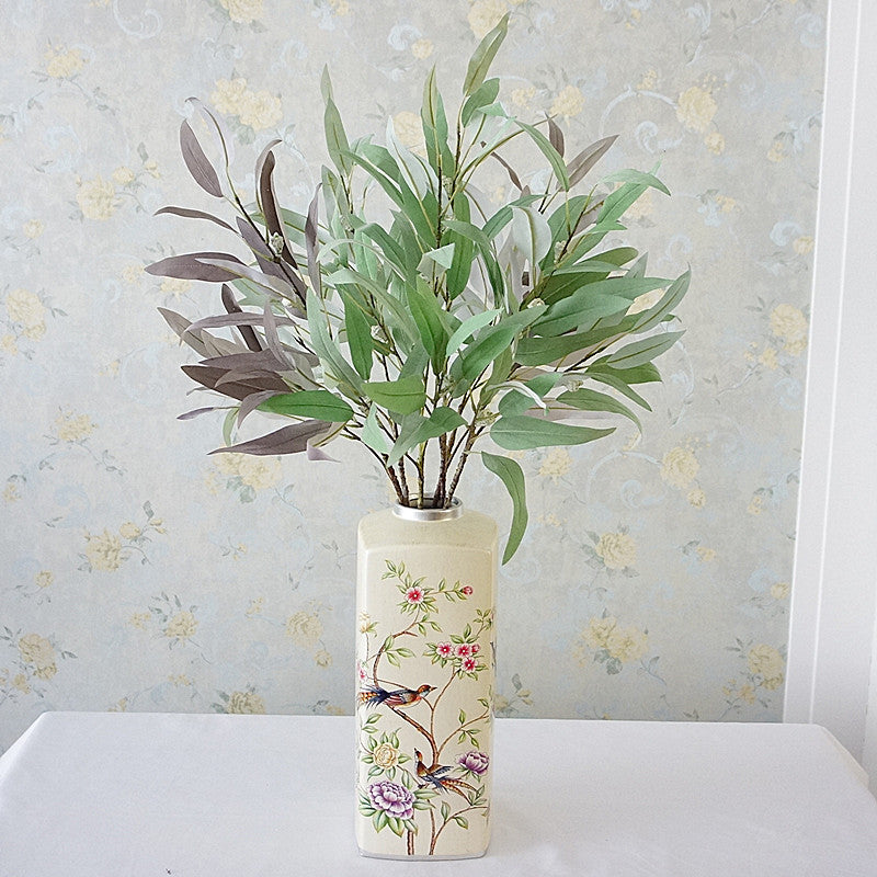 Plantes artificielles en feuilles de saule extra larges de 34 po pour comptoir de cuisine en gros 