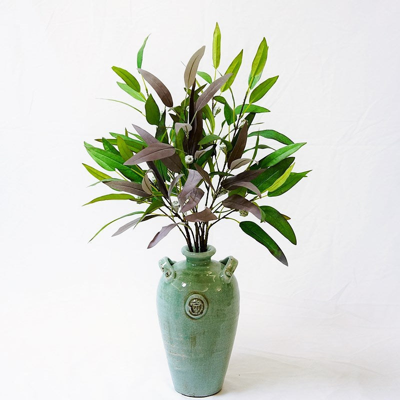 Plantes artificielles en feuilles de saule extra larges de 34 po pour comptoir de cuisine en gros 