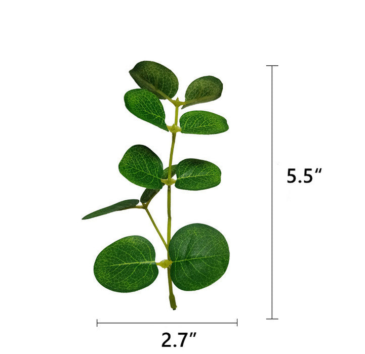 50 hojas de eucalipto a granel hojas artificiales para bricolaje 