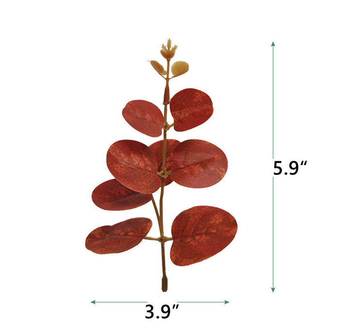 Lot de 50 feuilles d'eucalyptus artificielles en vrac pour présentation et emballage de gâteaux DIY 