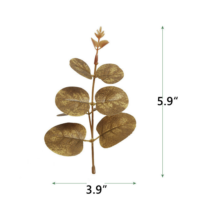 Lot de 50 feuilles d'eucalyptus artificielles en vrac pour présentation et emballage de gâteaux DIY 