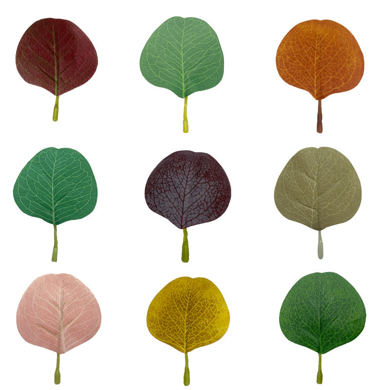 Bulk 14 Colors 50pcs Artificial Eucalyptus Leaves Fall Leaves Decor Wholesale