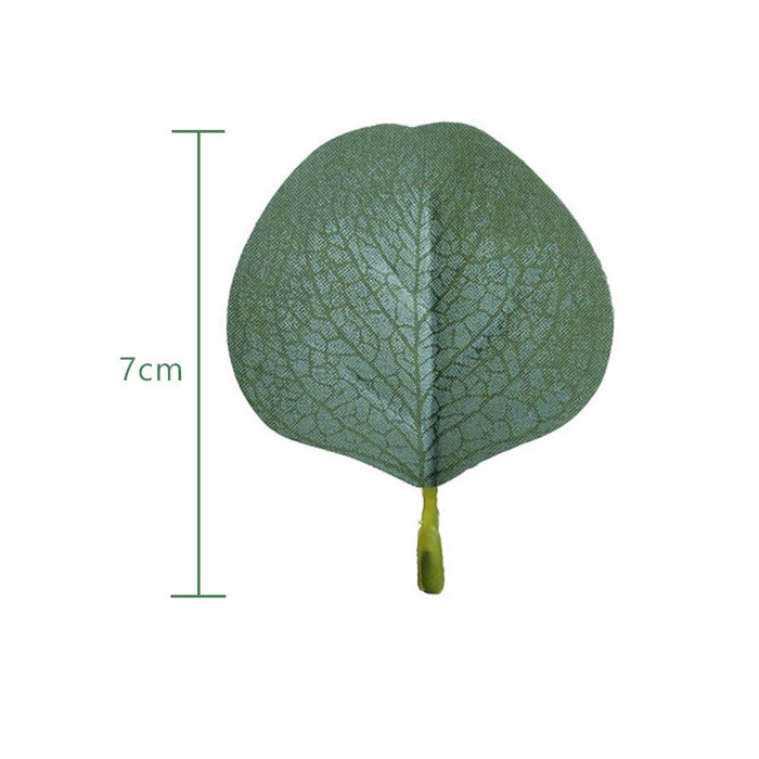 Venta al por mayor de hojas de eucalipto artificiales a granel de 50 piezas 