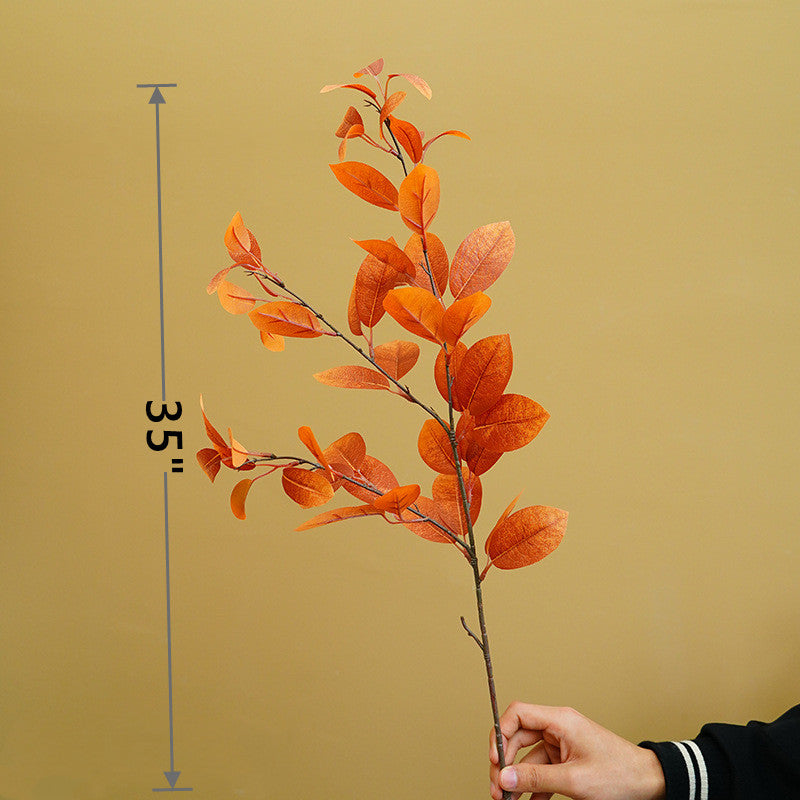 Venta al por mayor de tallos de hojas de plantas de otoño artificiales a granel 
